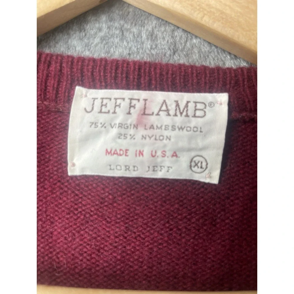Lord Jeff Lambs wool Red XL Pullover Mens Sweater‎